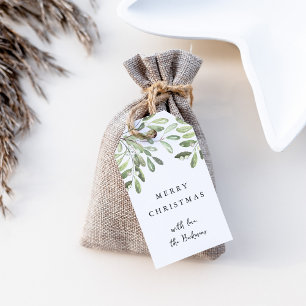 Naturally Joyful Watercolor Christmas Gift Tags