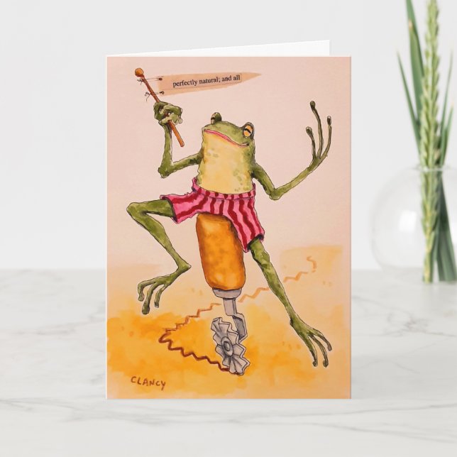 Naturally Toad Birthday Folded Note Card (Front)