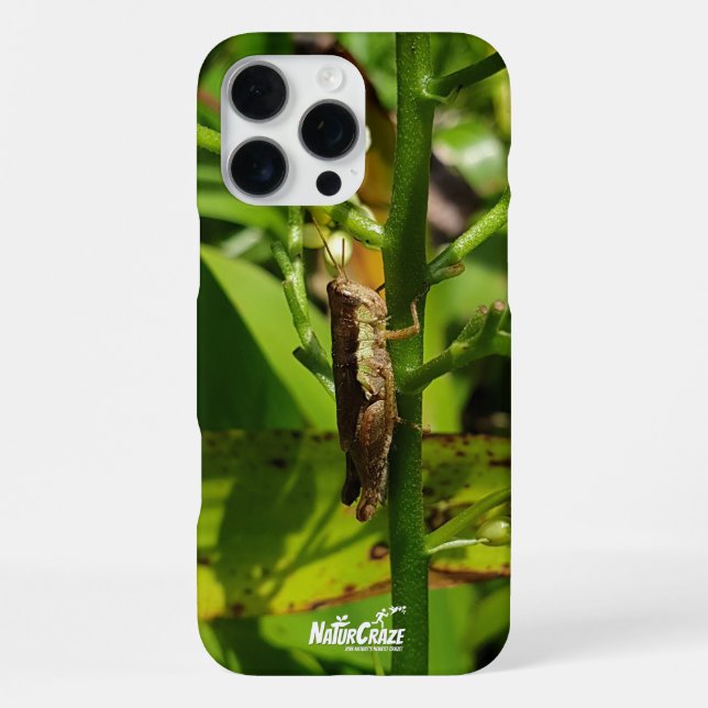 NaturCraze Brown Grasshopper iPhone case (Back)