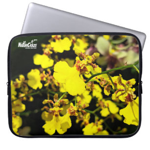 NaturCraze Yellow Orchid Flowers Laptop Sleeve