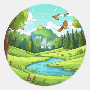 Nature 15. classic round sticker