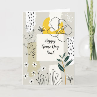 Nature Abstract Name Day Card