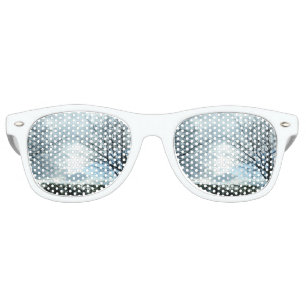 Nature Adult Retro Party Shades, White Retro Sunglasses