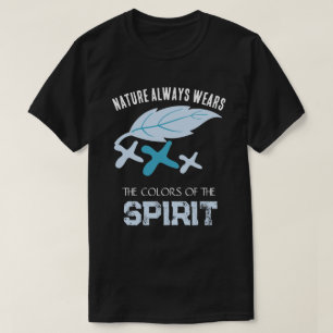 "Nature Always Wears colours of the spirit" Leaf v T-Shirt