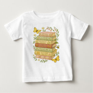 Nature and Book Lover Botanical Stack Baby T-Shirt