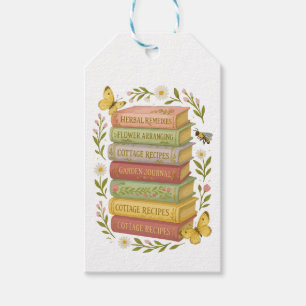 Nature and Book Lover Botanical Stack Gift Tags