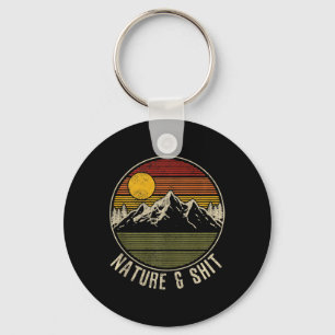 Nature And - Funny Vintage Mountains Hiking Campin Key Ring