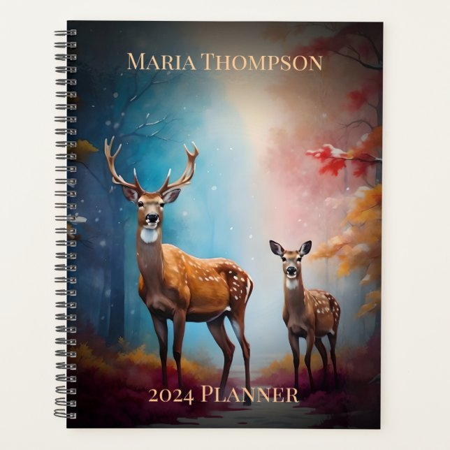 Nature Animal Personalised Custom Text Planner  (Front)