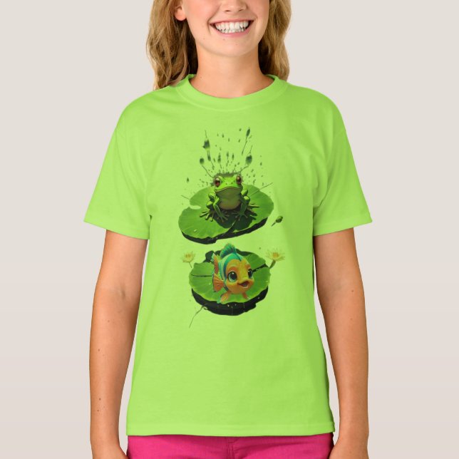 Nature Animation Graphic Art T-Shirt (Front)