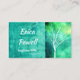 nature art business card custom double sided