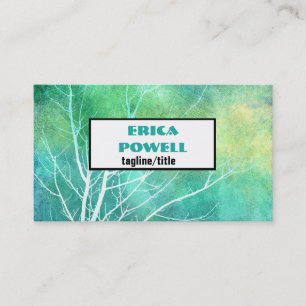 nature art business card custom double sided