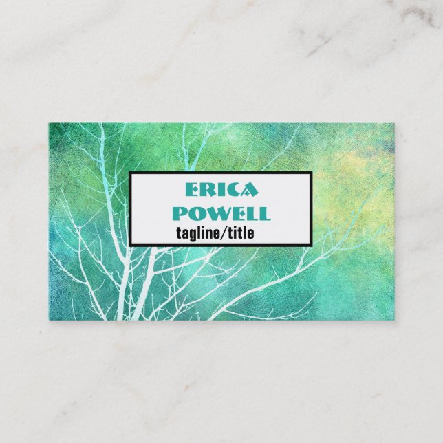 nature art business card custom double sided (Front)