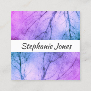nature art business card template purple