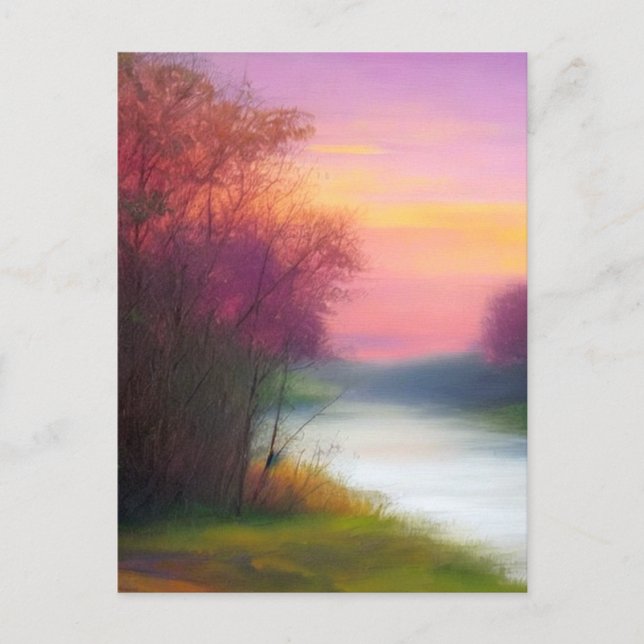 Nature Art: Down by the River  Postcard (Front)