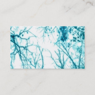 nature art elegant blue tree branches business card