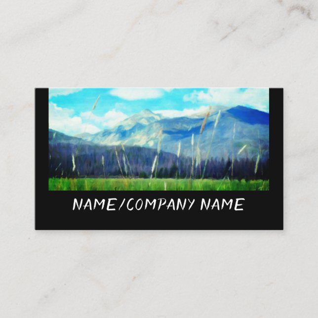 nature art mountain landscape scenic country business card (Front)