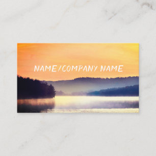 nature art mountain trees sunrise landscape business card