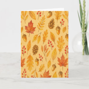 Nature autumn pattern card