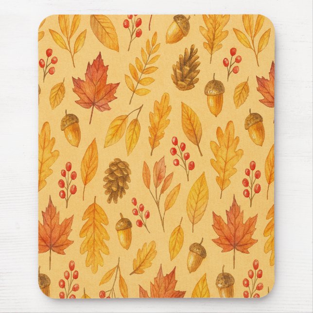 Nature autumn pattern mouse pad (Front)