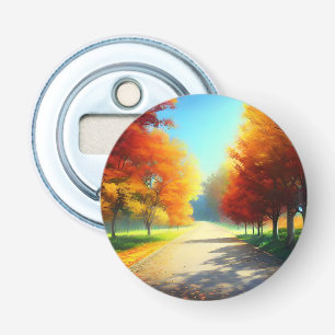 Nature Autumn Trees in The Forest Bottle Opener