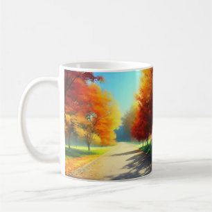 Nature Autumn Trees in The Forest Coffee Mug