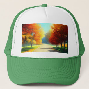 Nature Autumn Trees in The Forest Trucker Hat