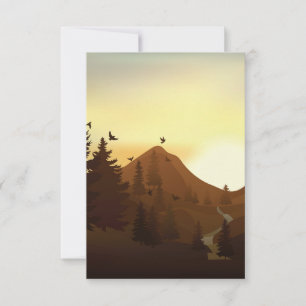 Nature Background RSVP Card
