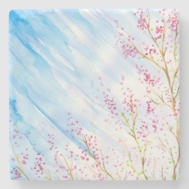 Nature background stone coaster (Front)