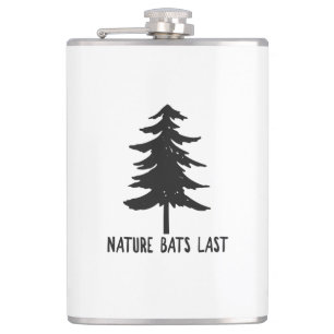 Nature Bats Last Hip Flask