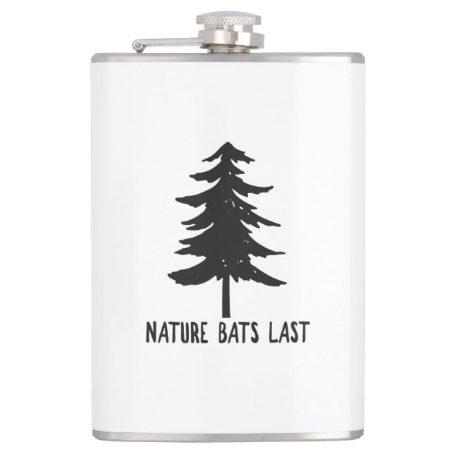 Nature Bats Last Hip Flask (Front)