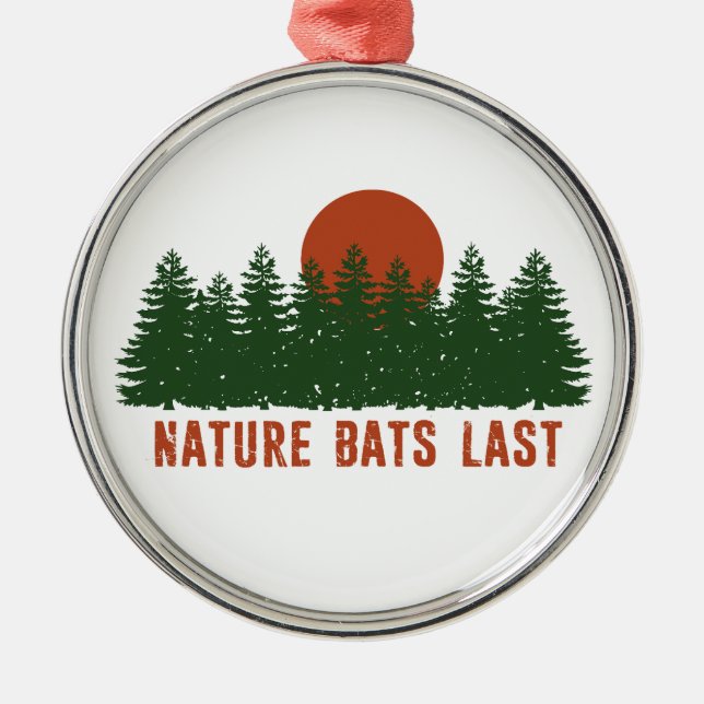 Nature Bats Last Trees Metal Tree Decoration (Front)