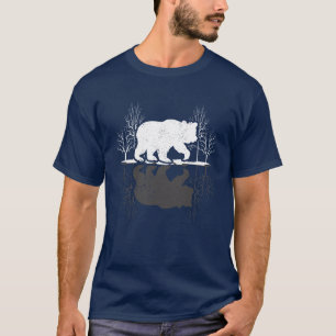 Nature Bear Lover Trees Forest Animal Brown Bear T-Shirt