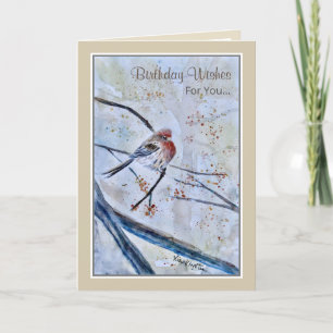 Nature Beauty Bird Birthday Greeting Card