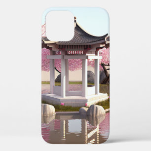 Nature Beauty Sakura Cherry Blossom Garden View iPhone 12 Case