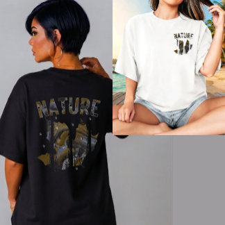 Nature Blending with Liquid Marble Art T-Shirt