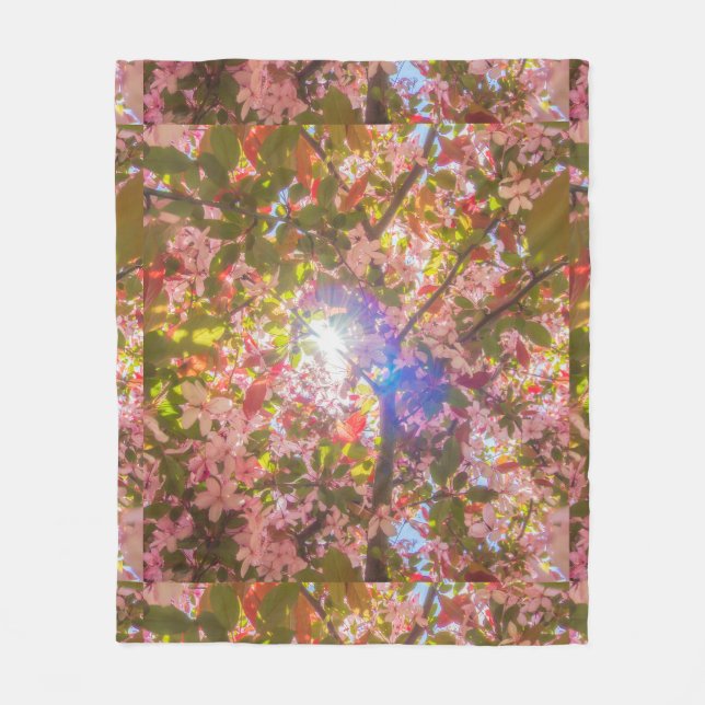  Nature blooms flowers light bloom sun Fleece Blanket (Front)