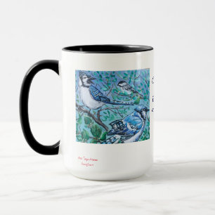 Nature Blue Bird Watching Art Personalise Mug