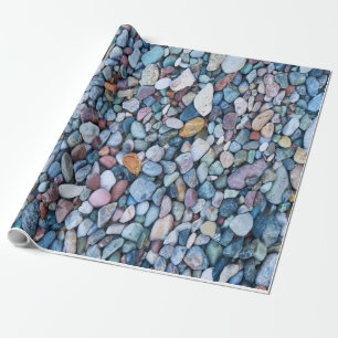 NATURE BLUE STONES PATTERN WRAPPING PAPER