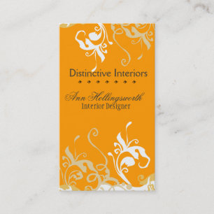 Nature  Bold DayLilies Golden Floral Business Card