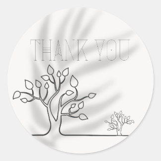 Nature,Botanical,Minimalist,Earthy Thank you NS92 Classic Round Sticker