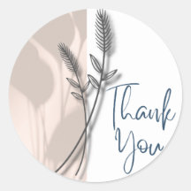 Nature, Botanical, Modern Thank you Stickers NS2