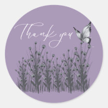 Nature, Botanical, Modern Thank you Stickers NS3
