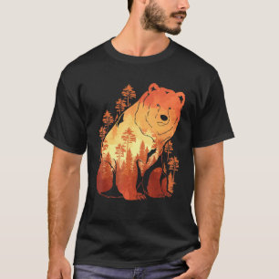Nature Brown Bear Outdoor Wildlife Forest Animal B T-Shirt