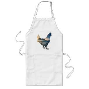 Nature chicken silhouette Farm hen Long Apron