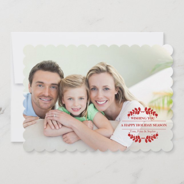 Nature Christmas Holiday Photo Card (Front)