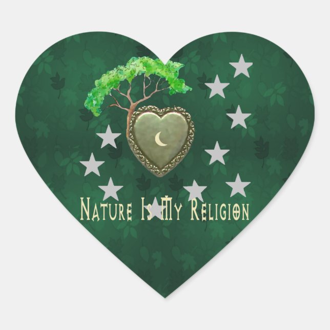 Nature Church Heart Sticker (Front)
