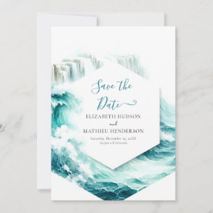 Nature Cliff Nautical Wedding Save The Date