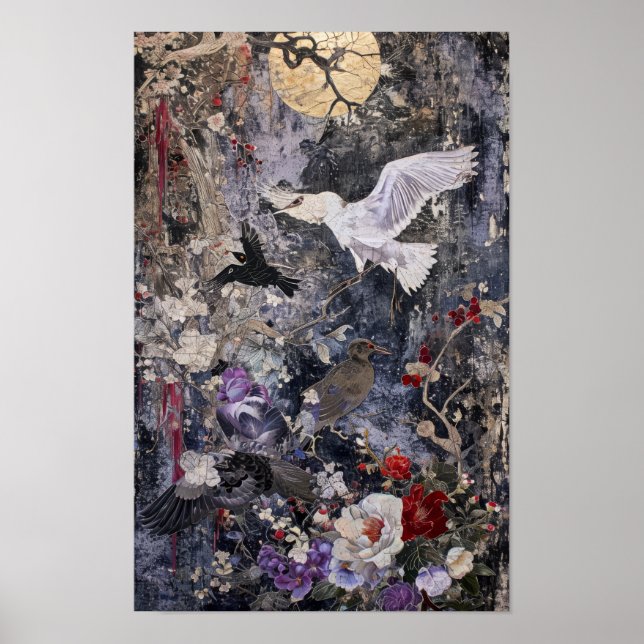 Nature Collage: Birds and Wildlife Poster (Front)