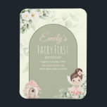 Nature Cute Flower Fairy 1st Birthday Invitation Magnet<br><div class="desc">Celebrate your little one’s first birthday with this elegant nature-inspired flower fairy invitation magnet. Featuring delicate watercolor florals, soft pastel tones, and charming fairy accents, this design captures a light, whimsical, and feminine feel. Perfect for a dreamy and memorable 1st birthday celebration and all ages. Easily customisable with your event...</div>