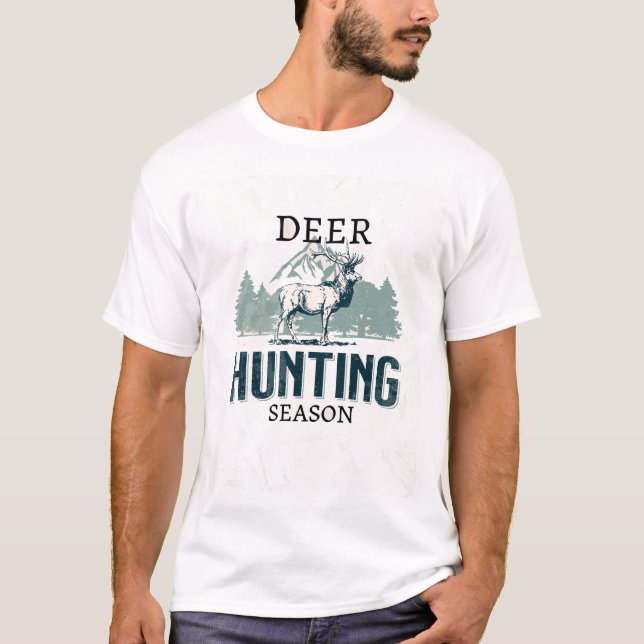 Nature Deer Hunting Season T-Shirt (Front)